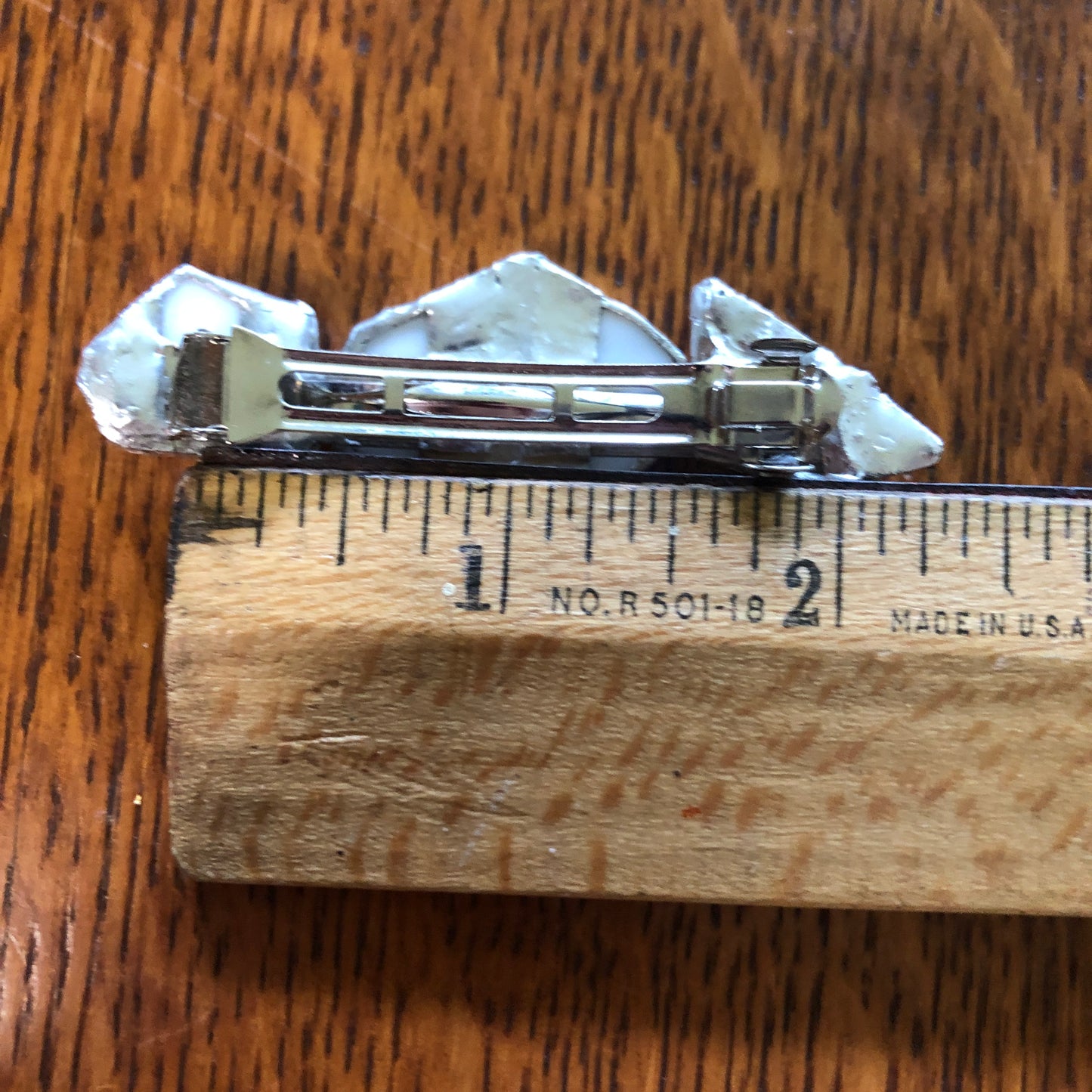 Broken Plate Artisan Made Barrette Aladdin Fine China Fantasia Occupied Japan Plate Handcrafted Hair Clip 2.75in x 1in