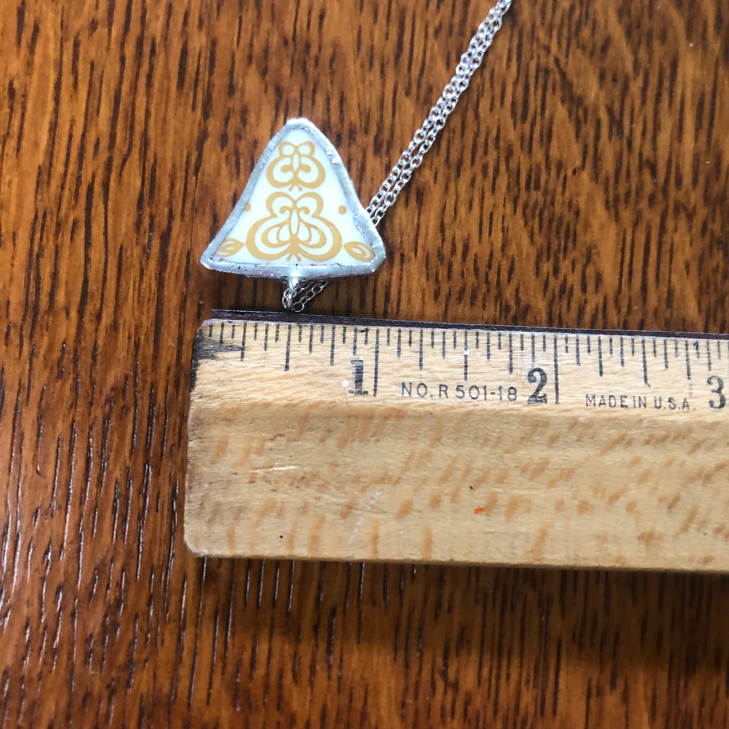 Broken Plate Artisan Made Pendant Corelle Butterfly Gold Plate Handcrafted Necklace 1in x 1in