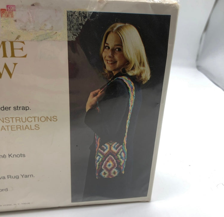 Columbia Minerva Brand Macramé Rainbow Bag Kit Excellent Unopened Condition