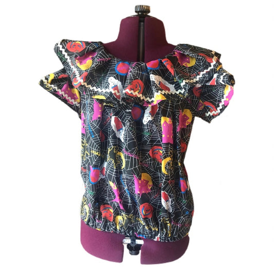 Handmade Halloween Top OOAK 1950's design
