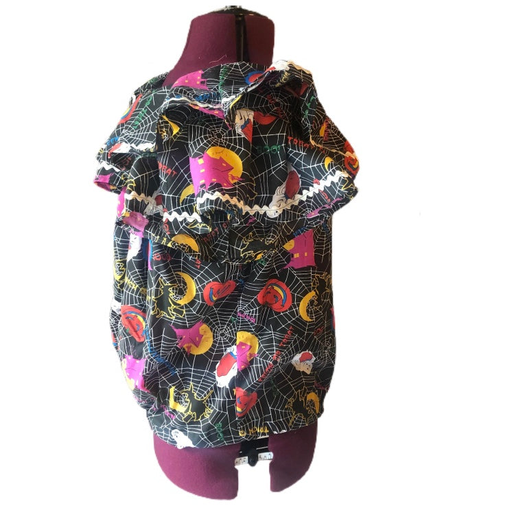 Handmade Halloween Top OOAK 1950's design