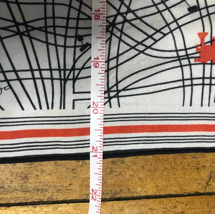 Railway Motif Unbranded Scarf Train Lover Vintage Railroad Scarf Railroad Design