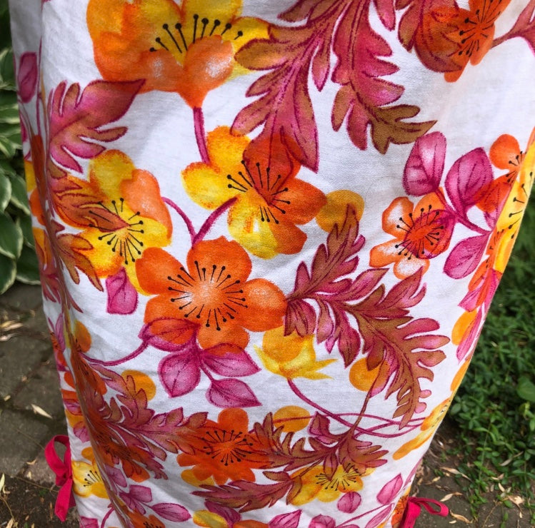 Young Hawaii Pink And Orange Floral Dress