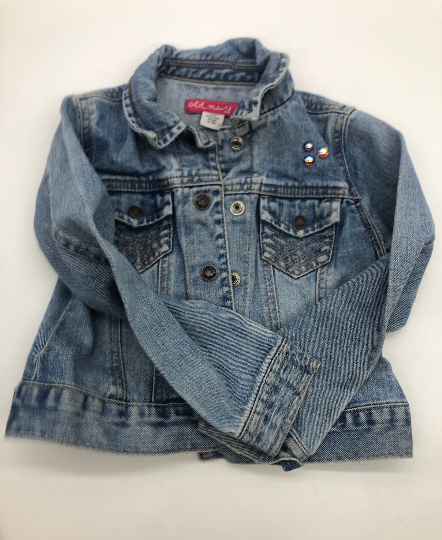 Rubber Ducky Hand Embroidered and Rhinestoned Child XS Jean Jacket