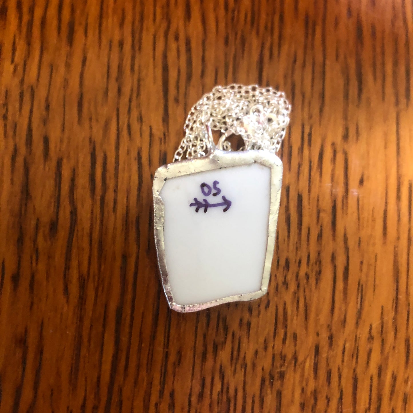Broken Pottery Artisan Made Pendant Ekco International Made In Japan Plate Handcrafted Necklace 1 in x 1 in