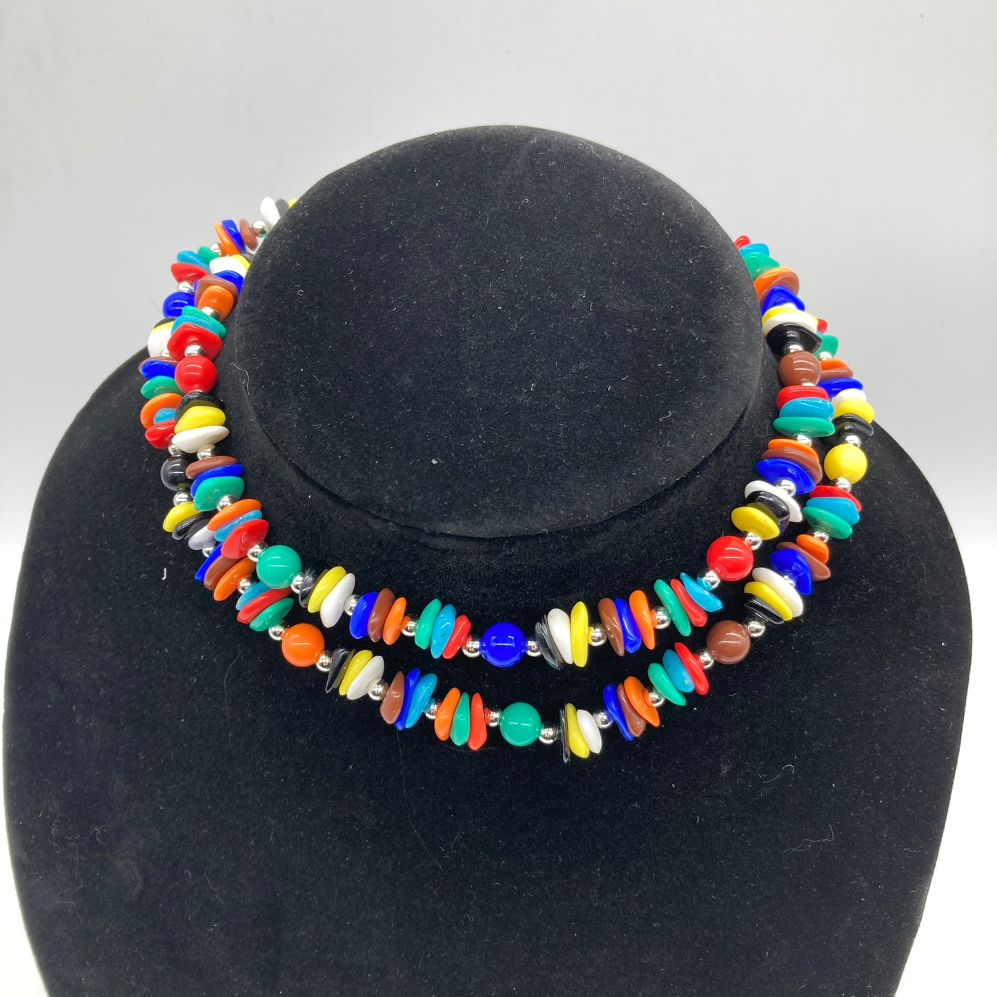 Rainbow Candy Costume Jewelry Set Necklace And Earrings
