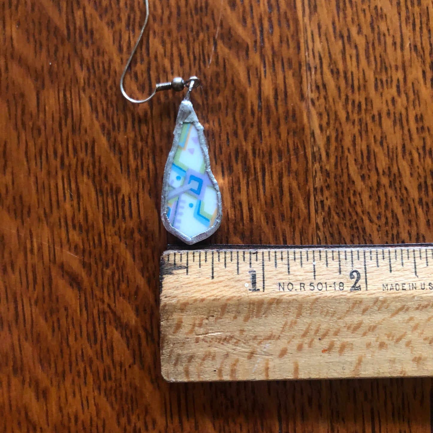 Broken Pottery Artisan Made Pendent And Dangle Earring Set Sango One World Japan Plate Handcrafted Jewelry Set