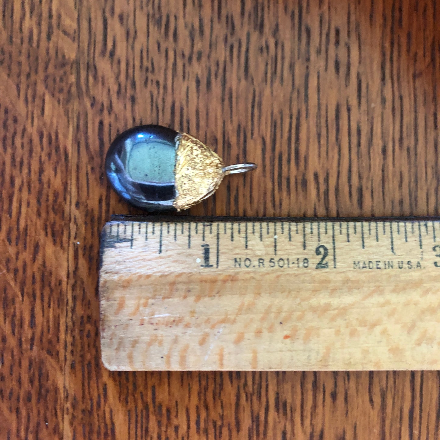 Artisan Made Rock Pendent Resembles Hematite Handcrafted Necklace 1in x 3/4in