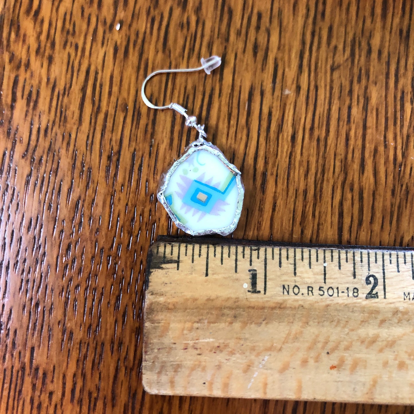 Broken Pottery Artisan Made Earrings Sango One World Japan Plate Handcrafted Dangle Earrings