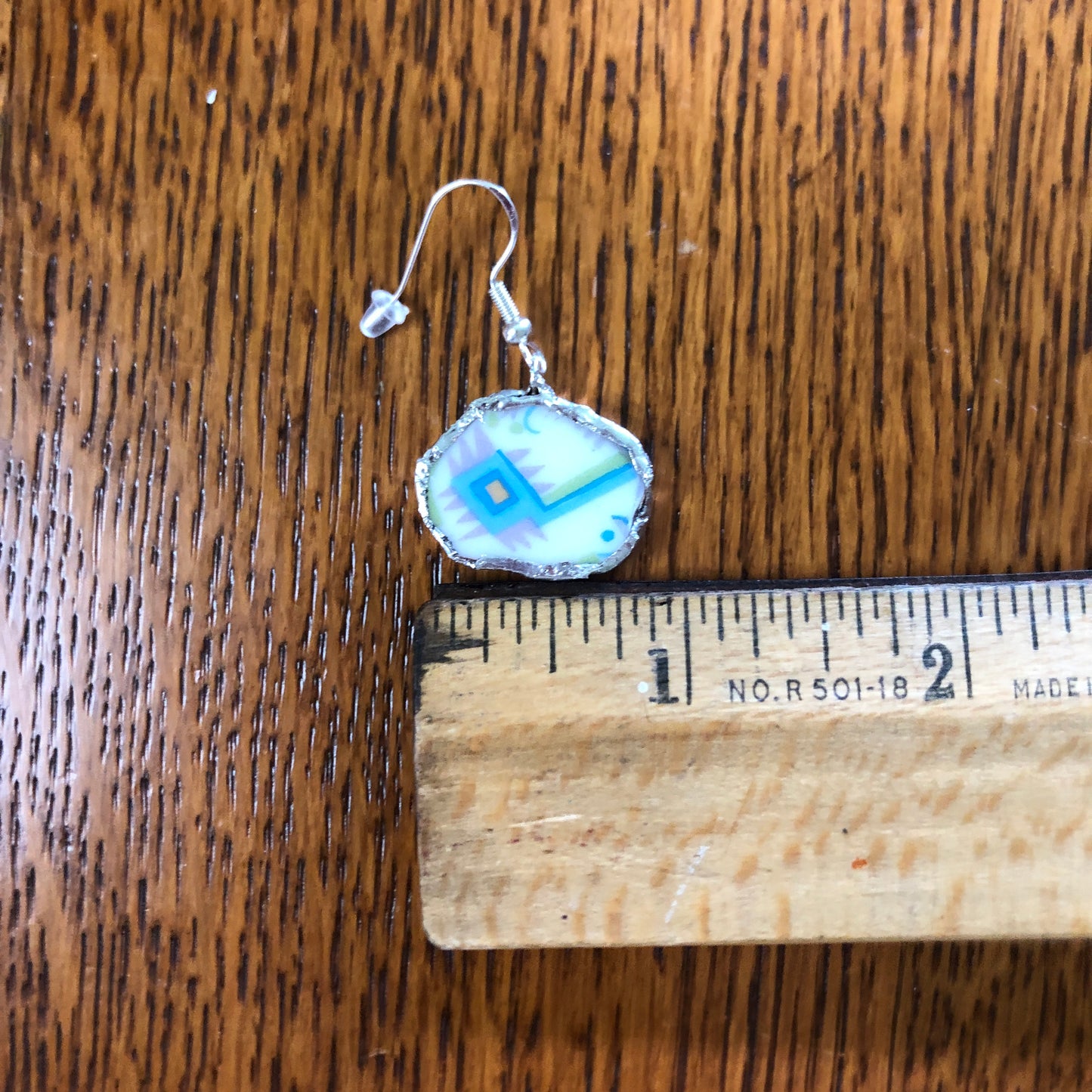 Broken Pottery Artisan Made Earrings Sango One World Japan Plate Handcrafted Dangle Earrings