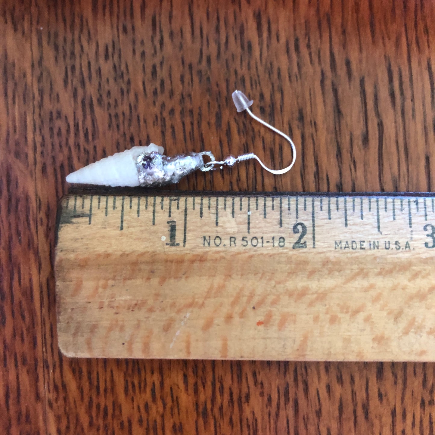 Dazzling White Cerith Shell Artisan Made Earrings Handcrafted Sea Shell Dangle Earrings