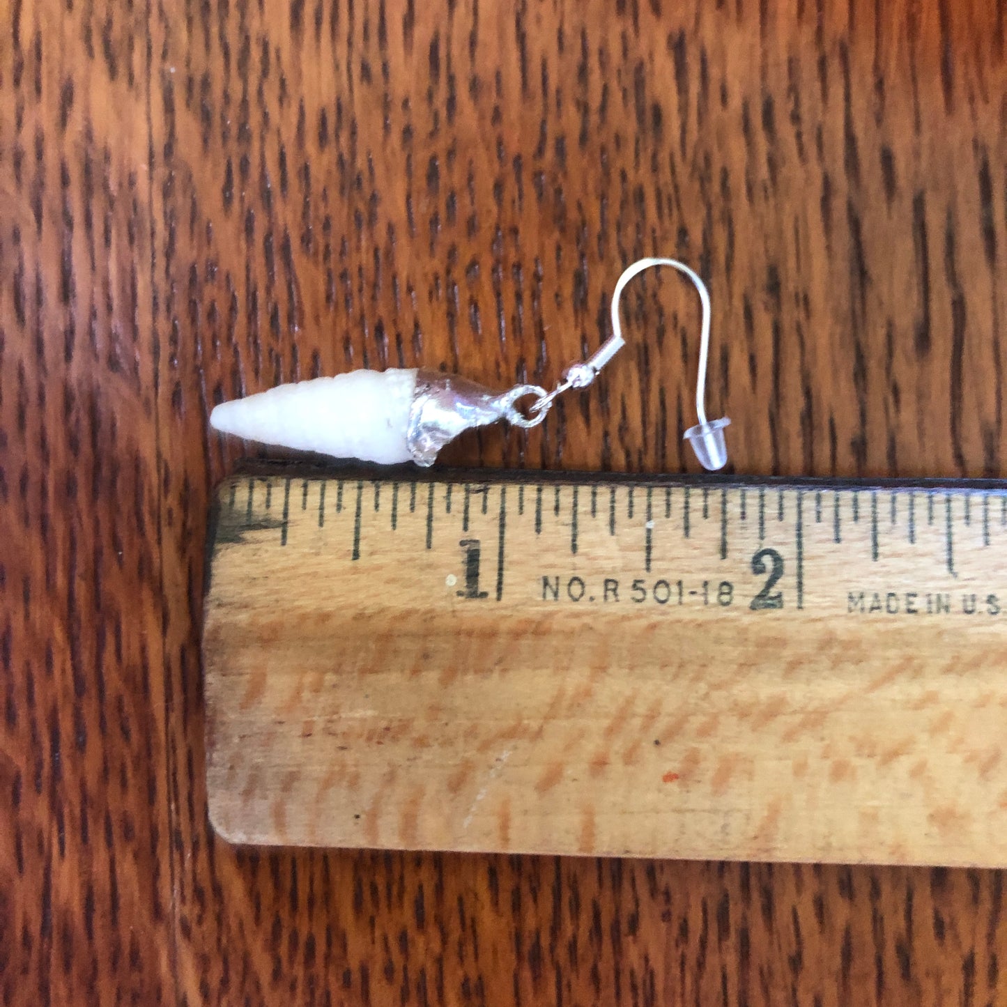 Dazzling White Cerith Shell Artisan Made Earrings Handcrafted Sea Shell Dangle Earrings