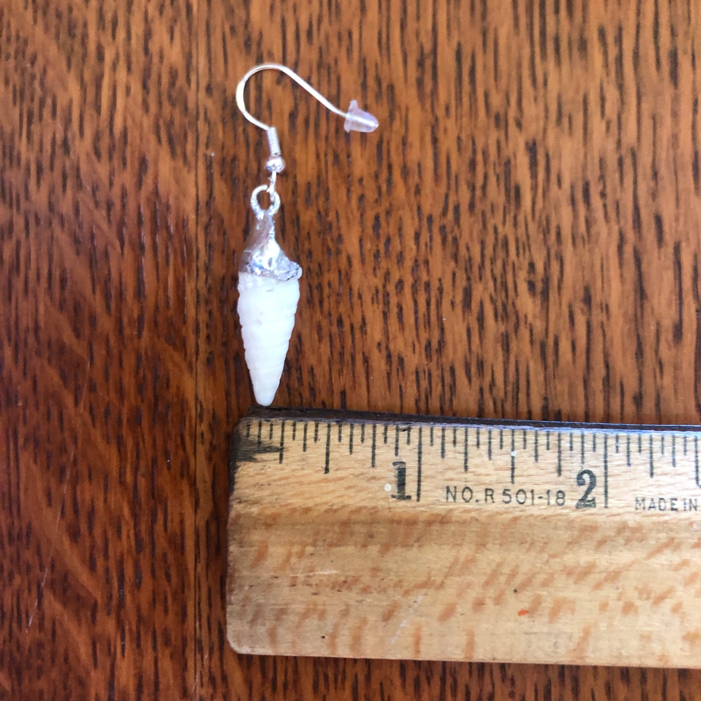 Dazzling White Cerith Shell Artisan Made Earrings Handcrafted Sea Shell Dangle Earrings