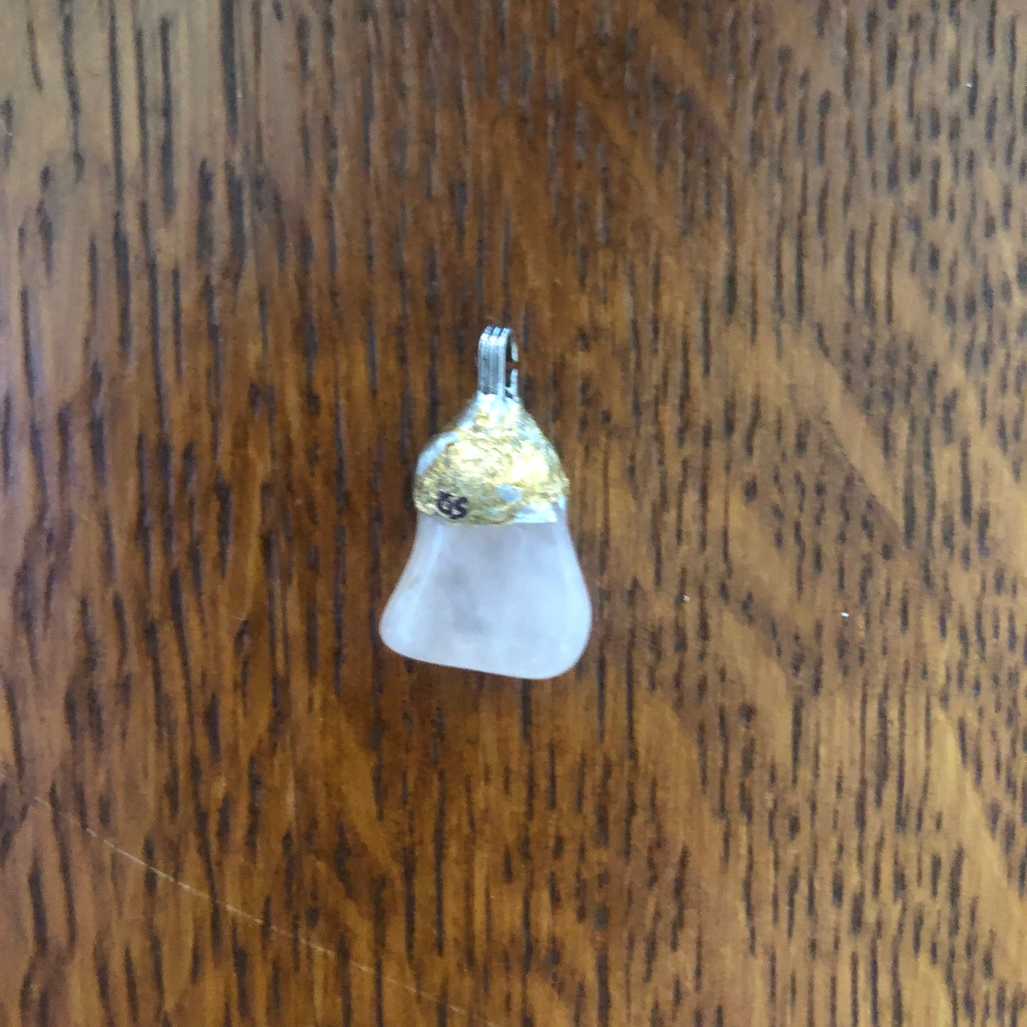Artisan Made Rock Pendent Pretty Pink Resembles a Rose Quartz Handcrafted Necklace 3/4in x 1/2in