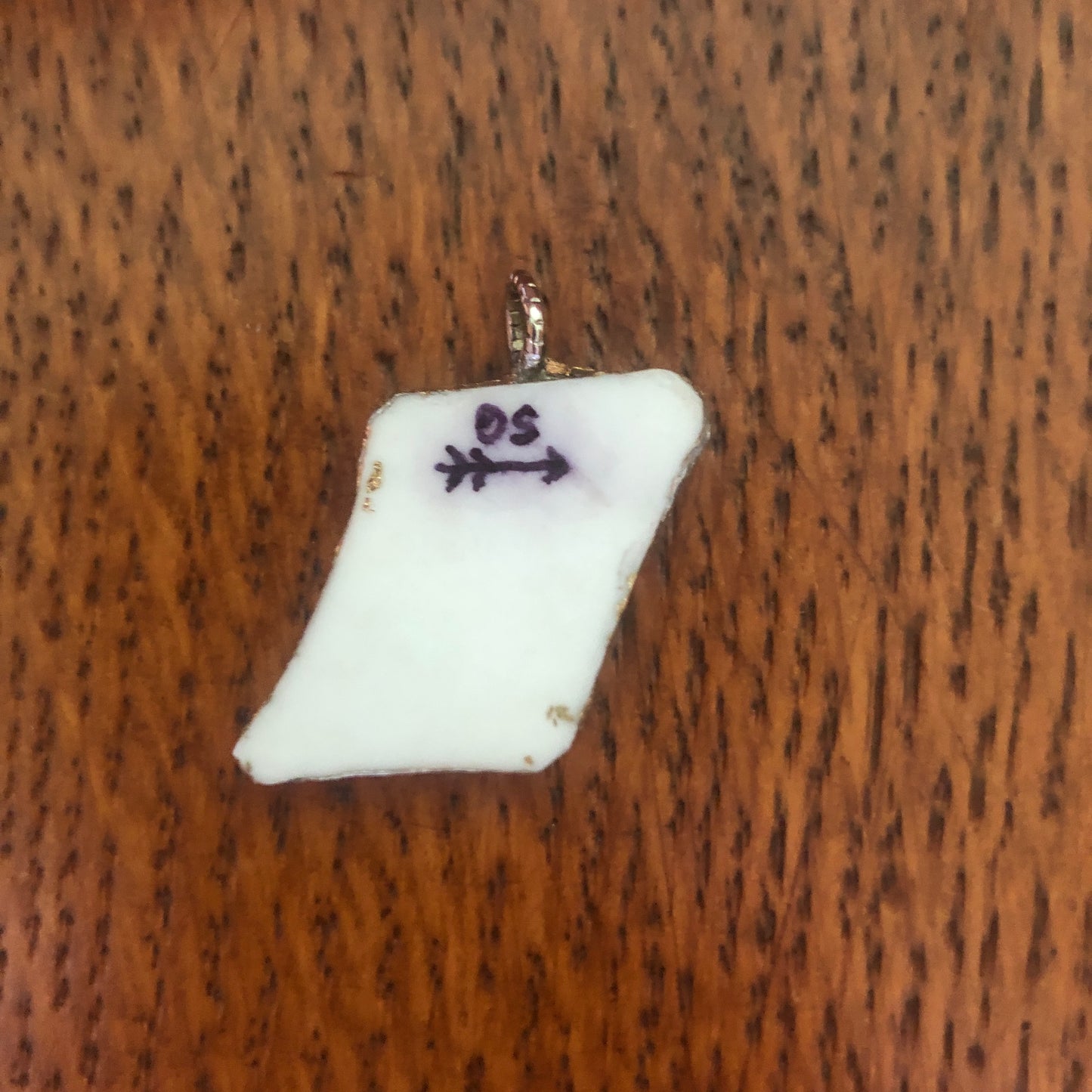 Broken Pottery Artisan Made Pendent Sango One World Japan Plate Handcrafted Necklace 3/4in x 3/4in