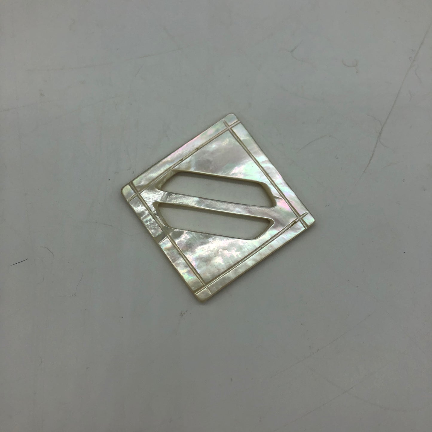 Square Mother Of Pearl Buckle MOP Scarf Holder