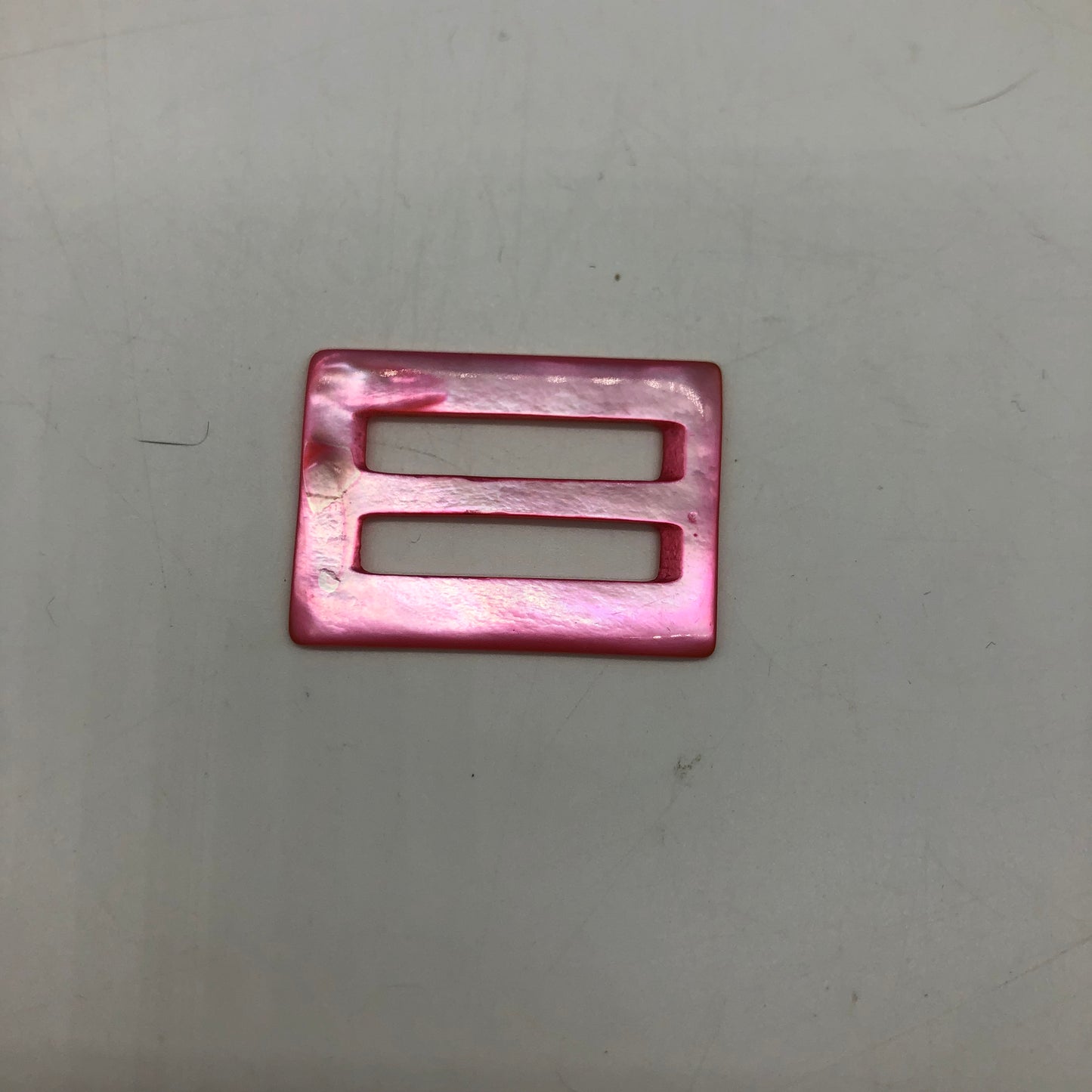 Pink Rectangle Mother Of Pearl Mop Scarf Holder