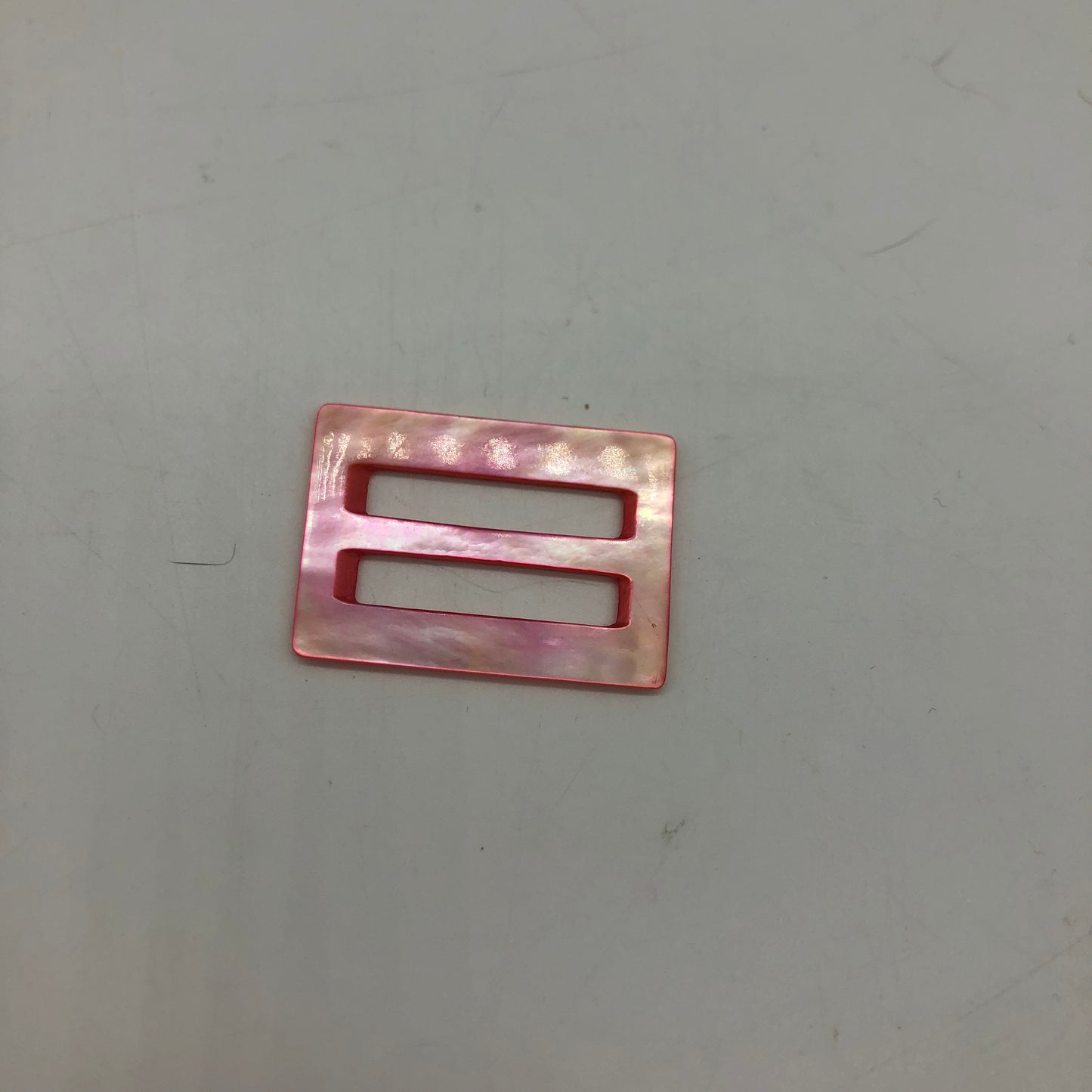 Pink Rectangle Mother Of Pearl Mop Scarf Holder