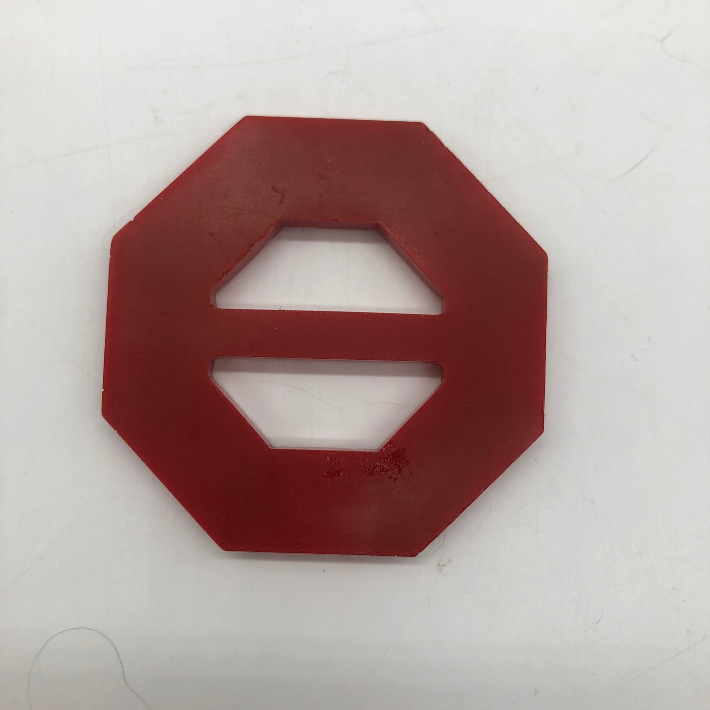 Red Carved Bakelite Buckle Scarf Holder