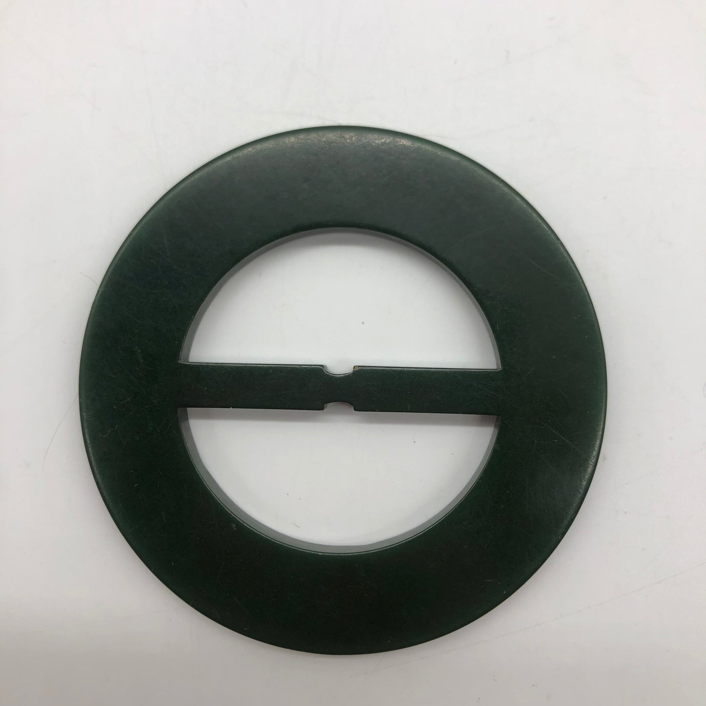 Green Carved Bakelite Buckle Scarf Holder