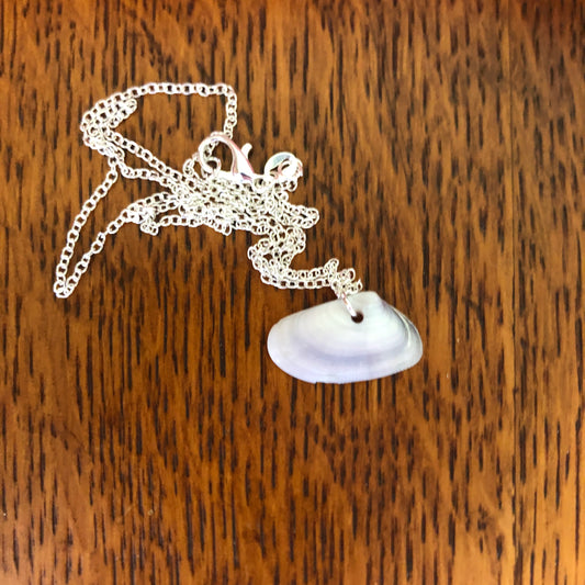 Tellin Artisan Made Pendent Handcrafted Sea Shell Necklace 1 in x 1/2 in Mermaid Jewelry