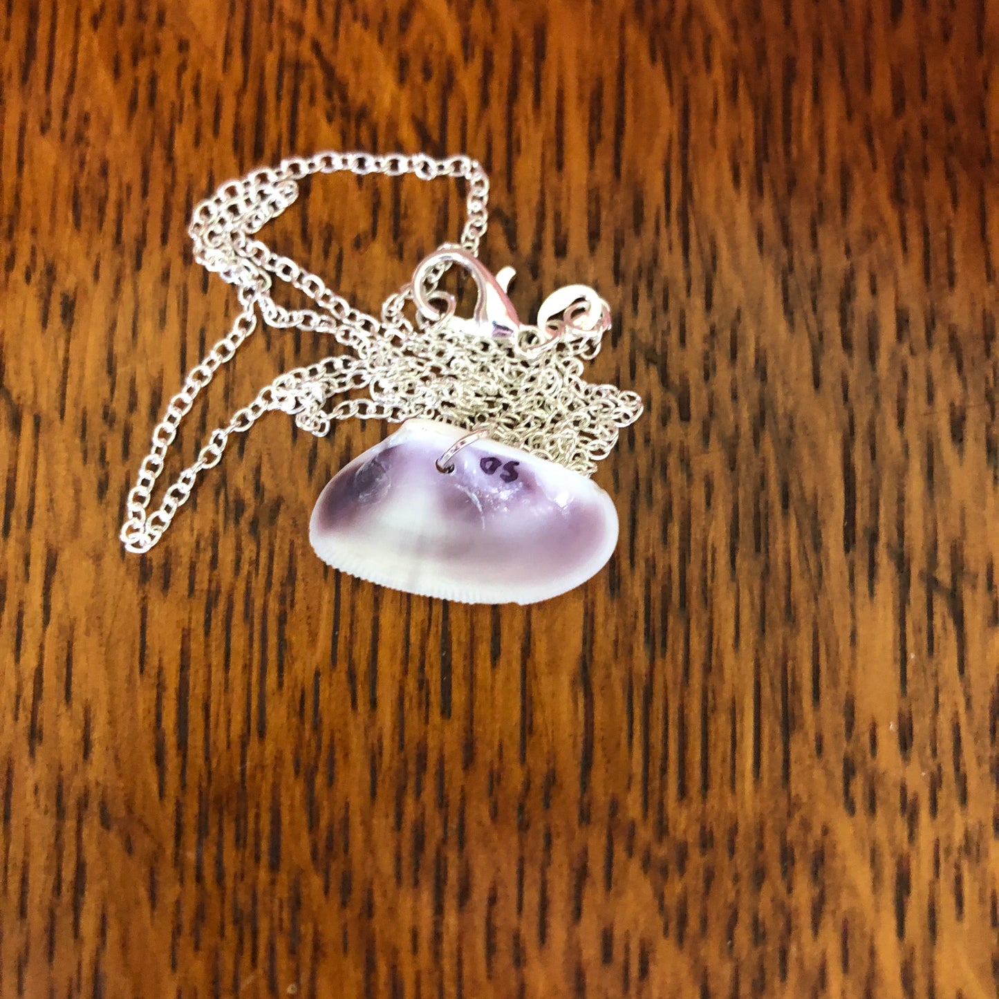 Tellin Artisan Made Pendent Handcrafted Sea Shell Necklace 1 in x 1/2 in Mermaid Jewelry