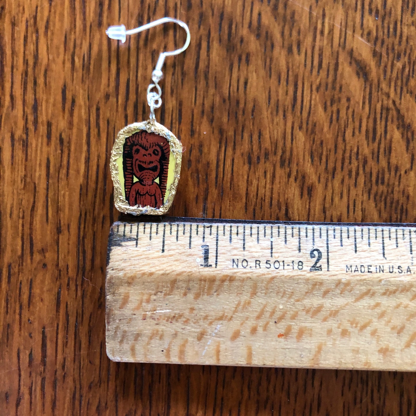 Broken Pottery Artisan Made Surfer Dude Pendent, Tiki And Pineapple Dangle Earrings Hawaii Collectors Plate Handcrafted Jewelry Set