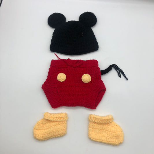 Mickey Mouse Crochet Baby Costume