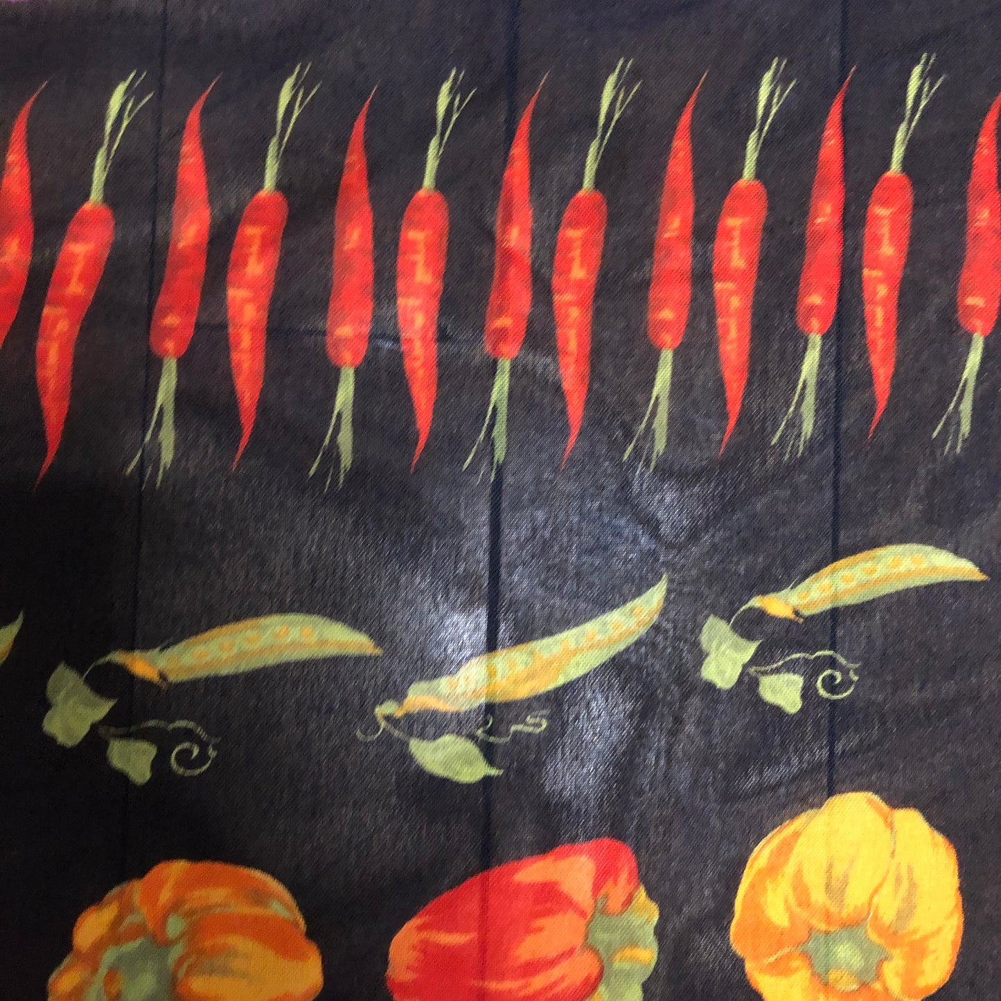 Liz Claiborne Vegetable Print Scarf Garden Motif