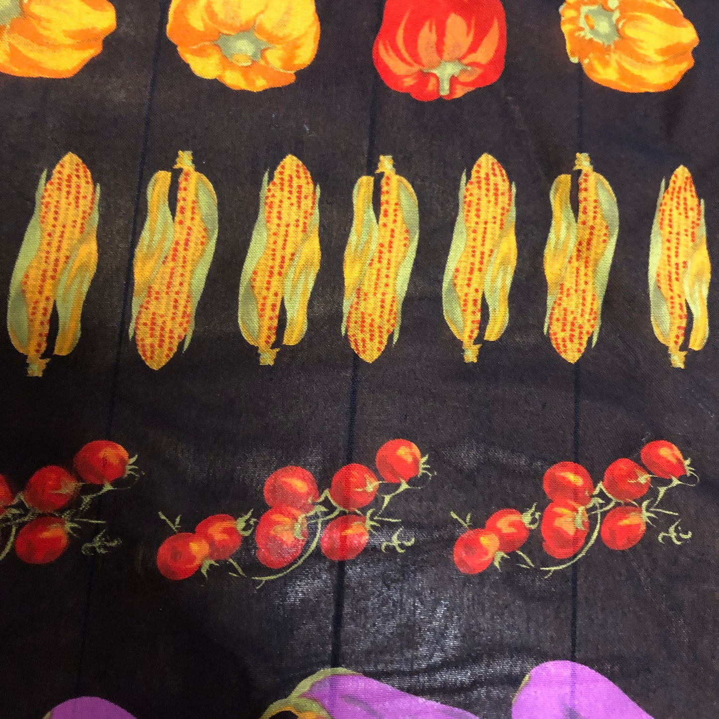 Liz Claiborne Vegetable Print Scarf Garden Motif
