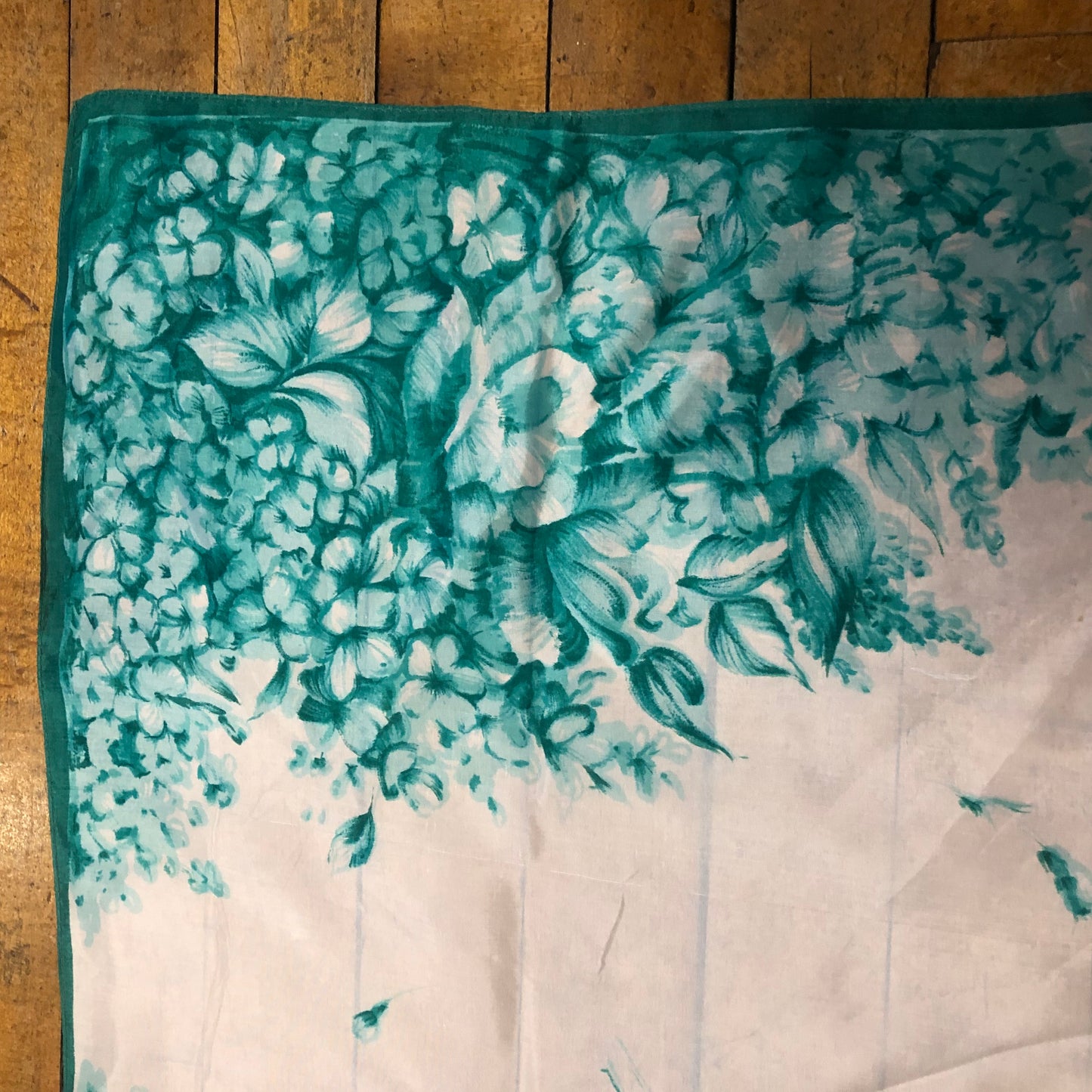 Mint Green Floral Unbranded Square Scarf