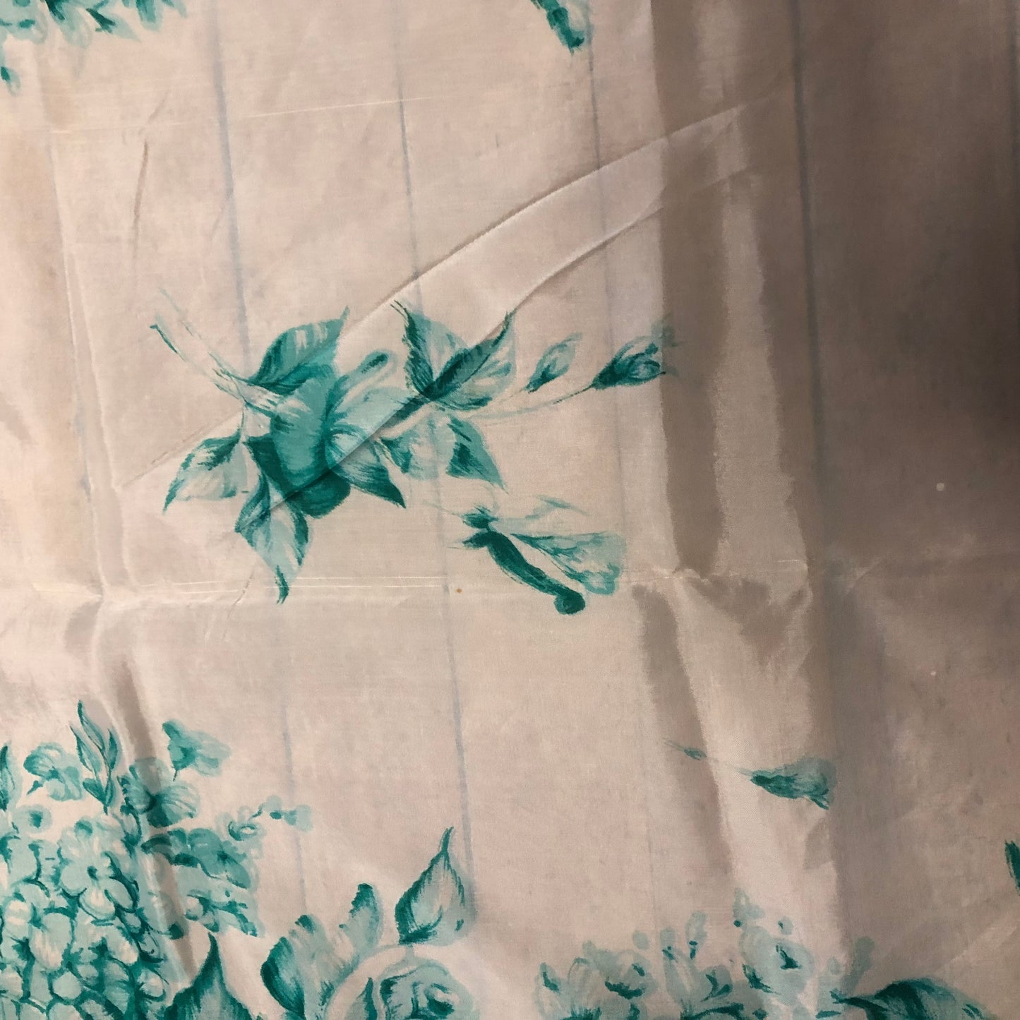 Mint Green Floral Unbranded Square Scarf