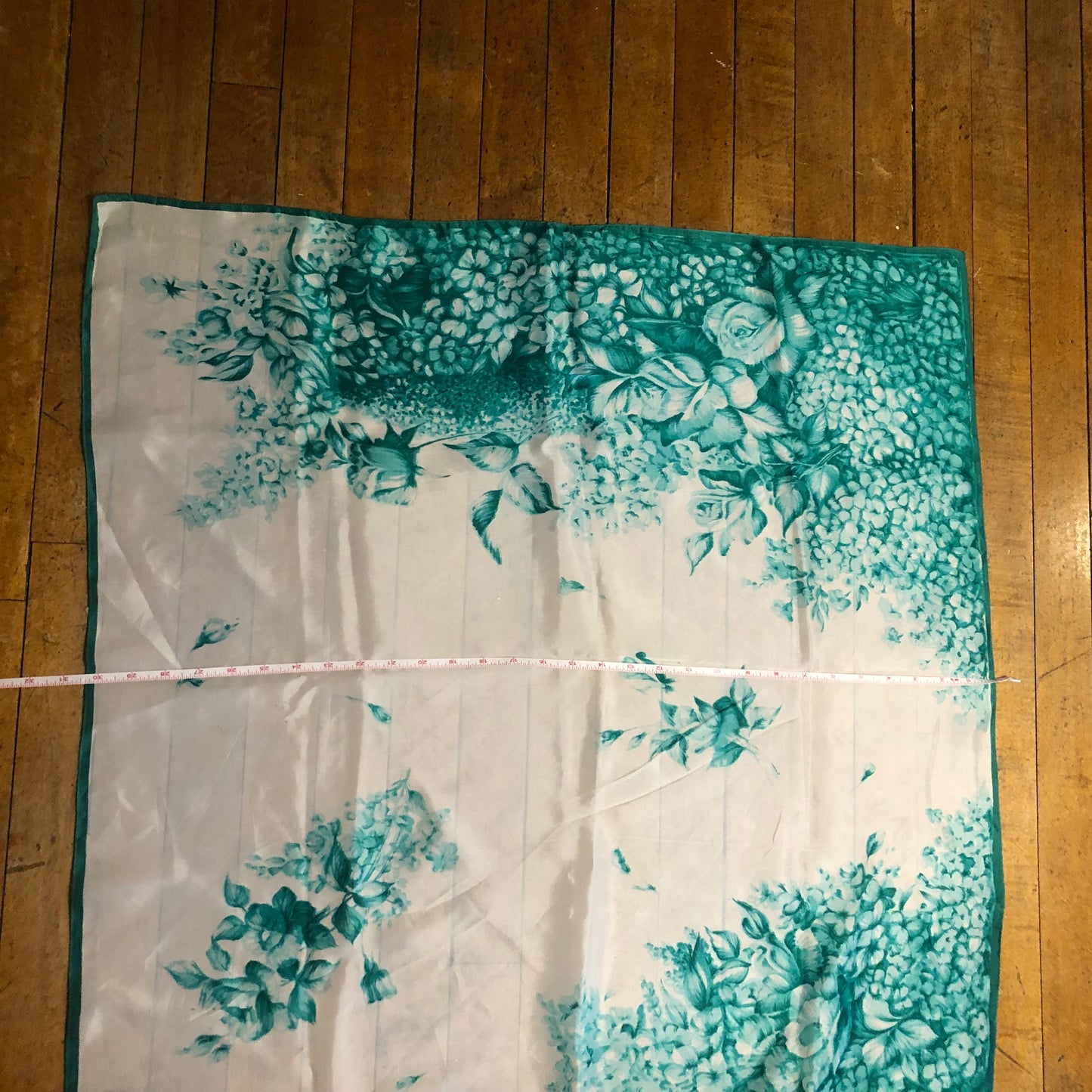 Mint Green Floral Unbranded Square Scarf