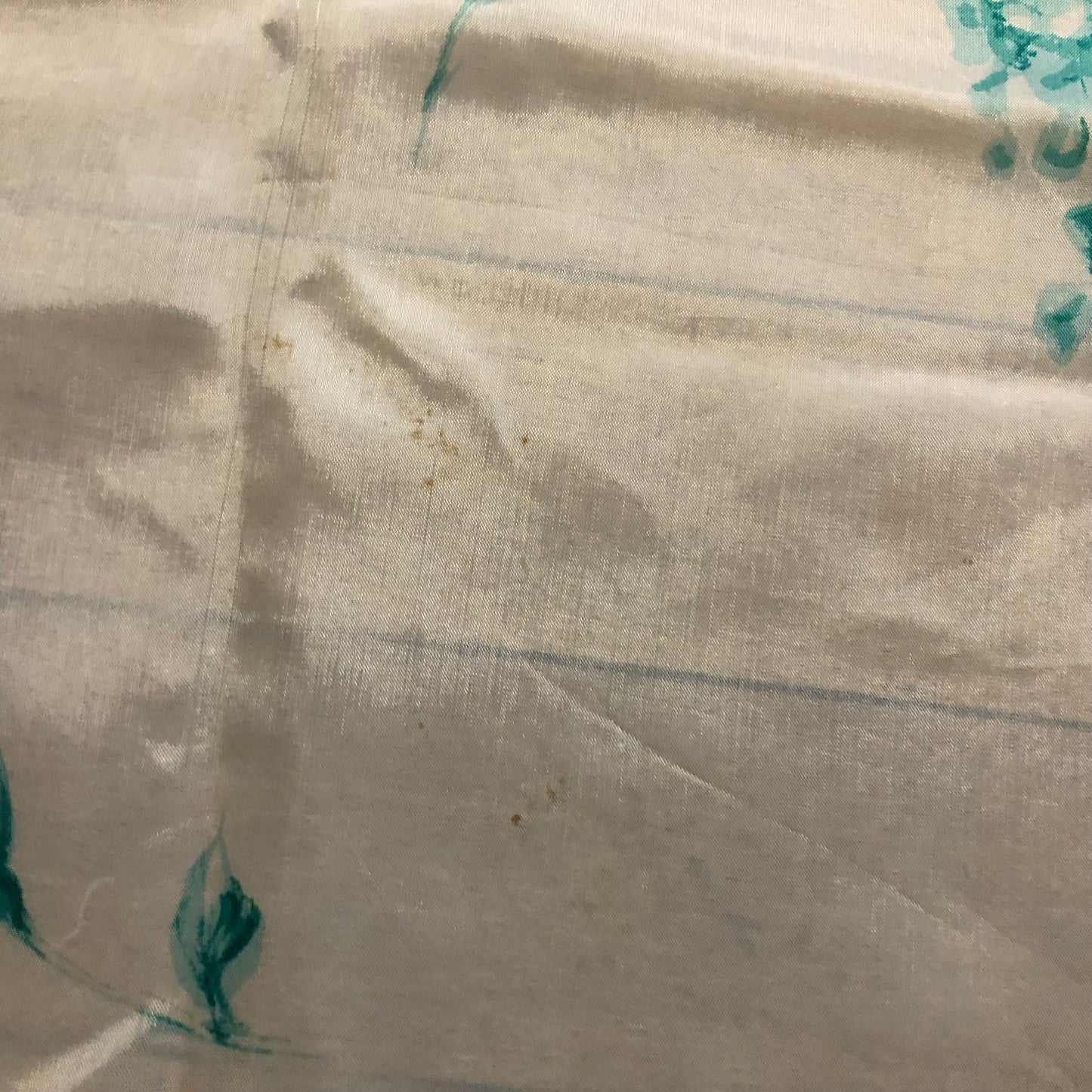 Mint Green Floral Unbranded Square Scarf