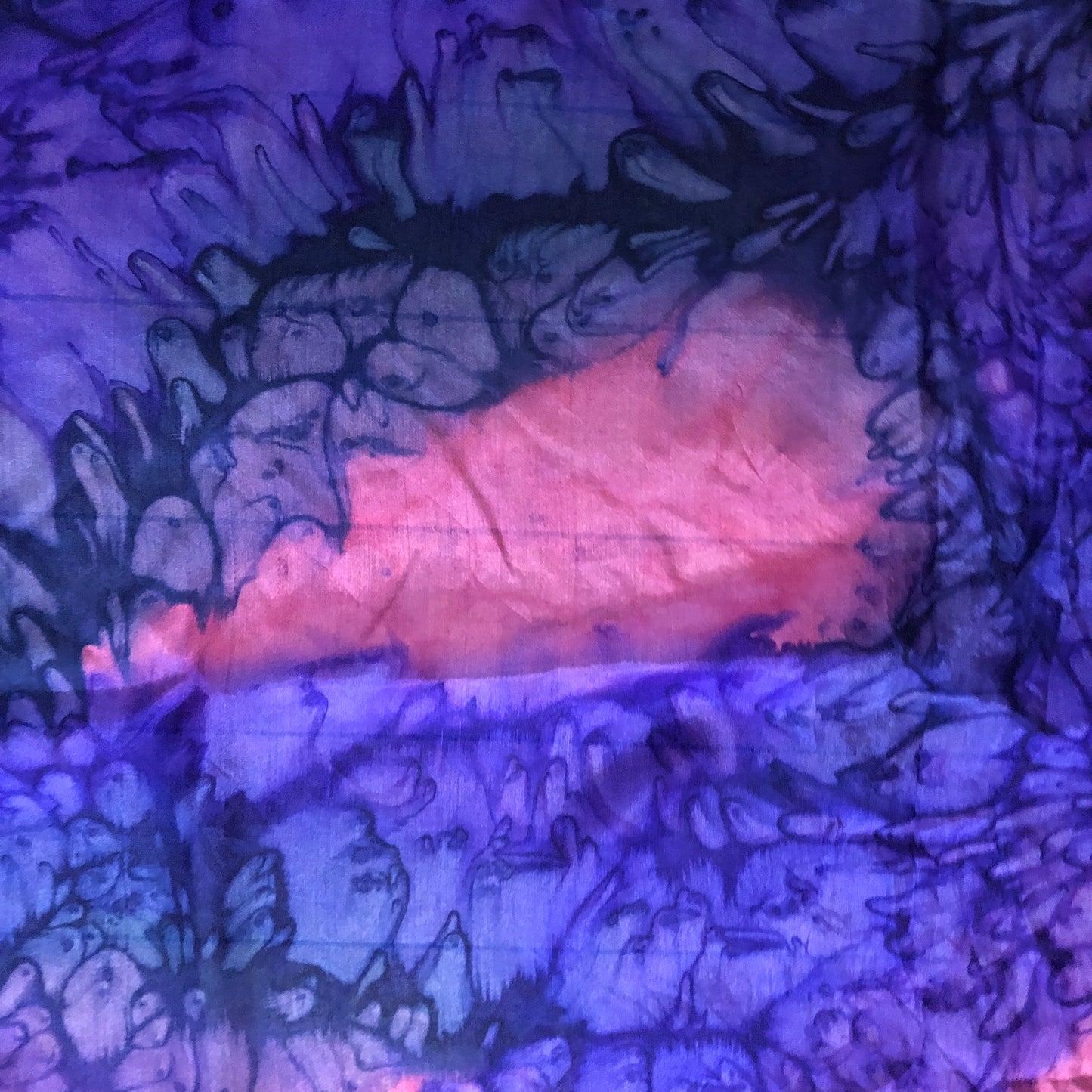 Purple and Pink Tie-dye Unbranded Square Scarf