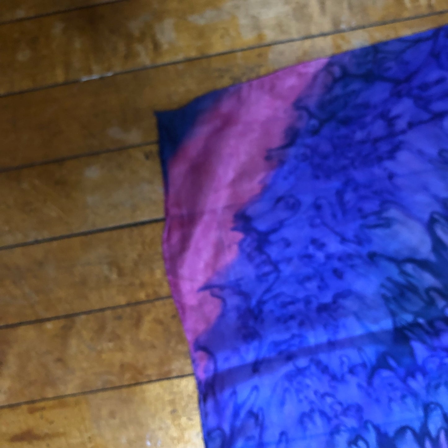 Purple and Pink Tie-dye Unbranded Square Scarf