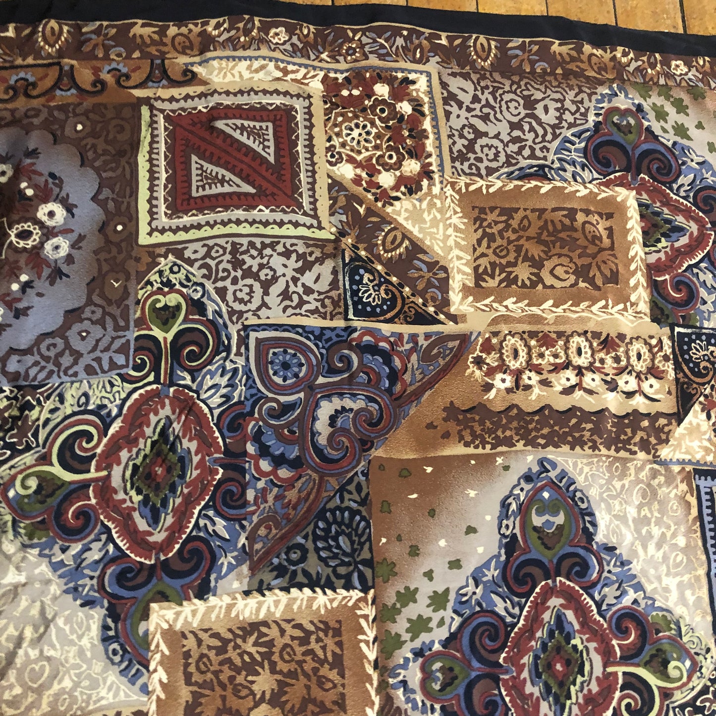 Dark Floral Square Unbranded Scarf