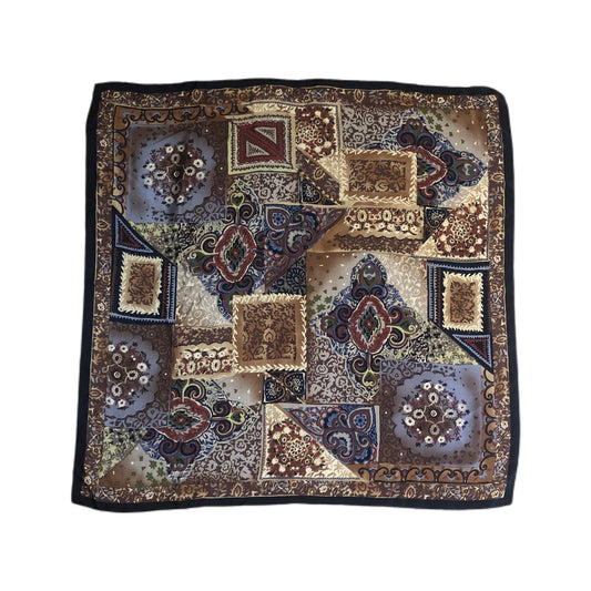 Dark Floral Square Unbranded Scarf