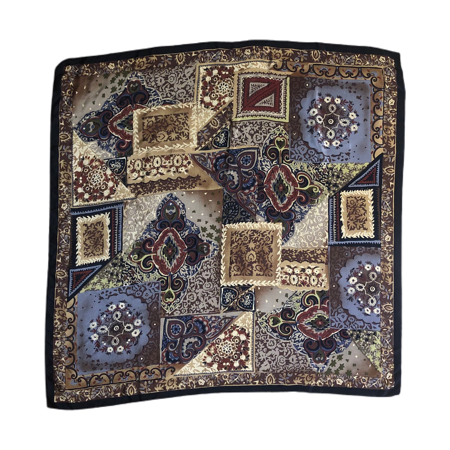 Dark Floral Square Unbranded Scarf