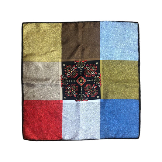 Italian Scarf, All Silk By Imperial, Made in Italy Hand Rolled Square Scarf