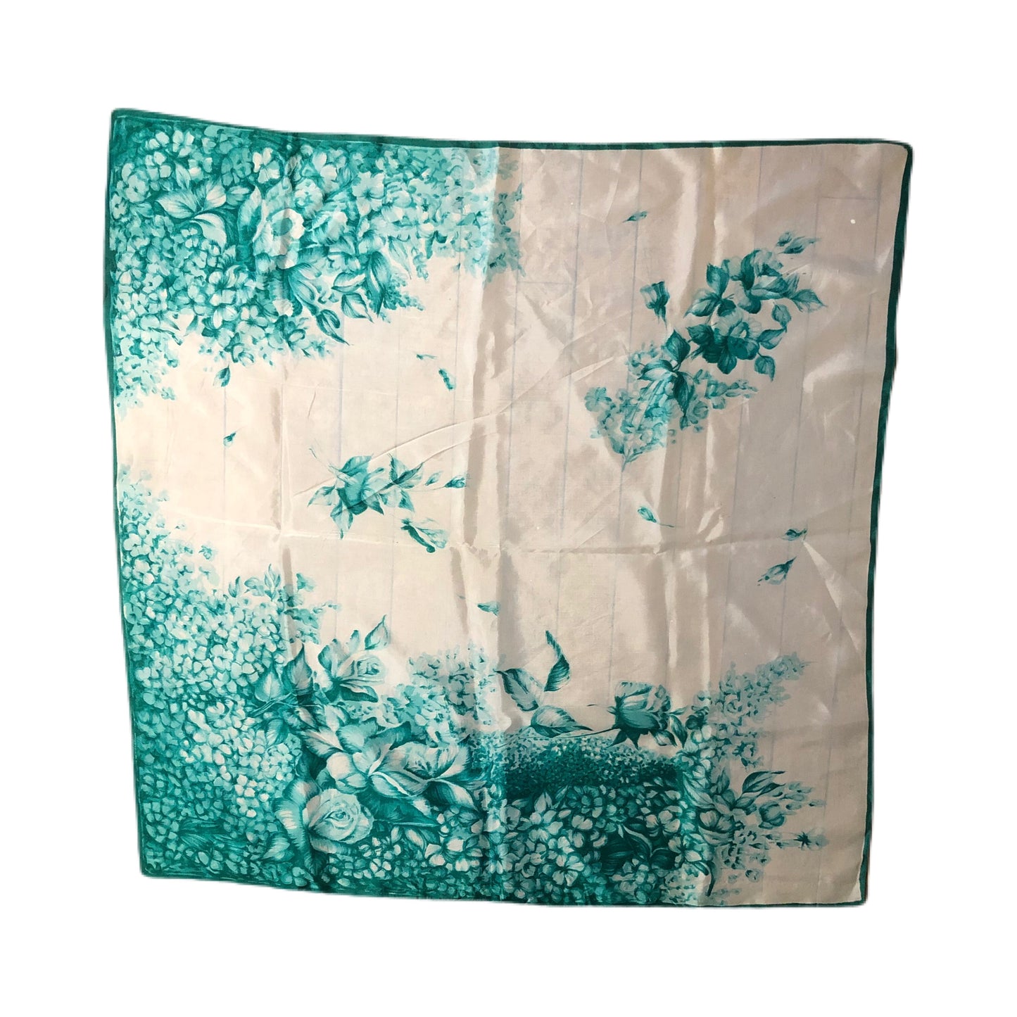 Mint Green Floral Unbranded Square Scarf