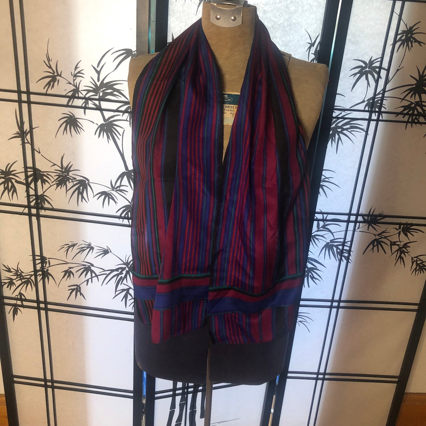 Stripy Liz Claiborne Long Scarf