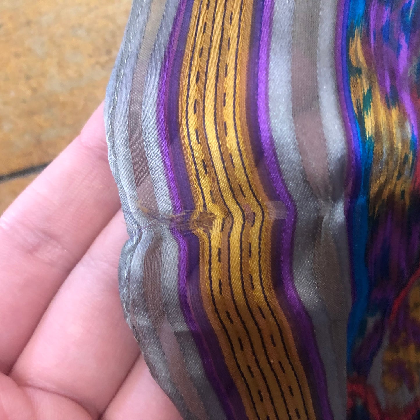 Elaine Gold Brand Floral Long Scarf