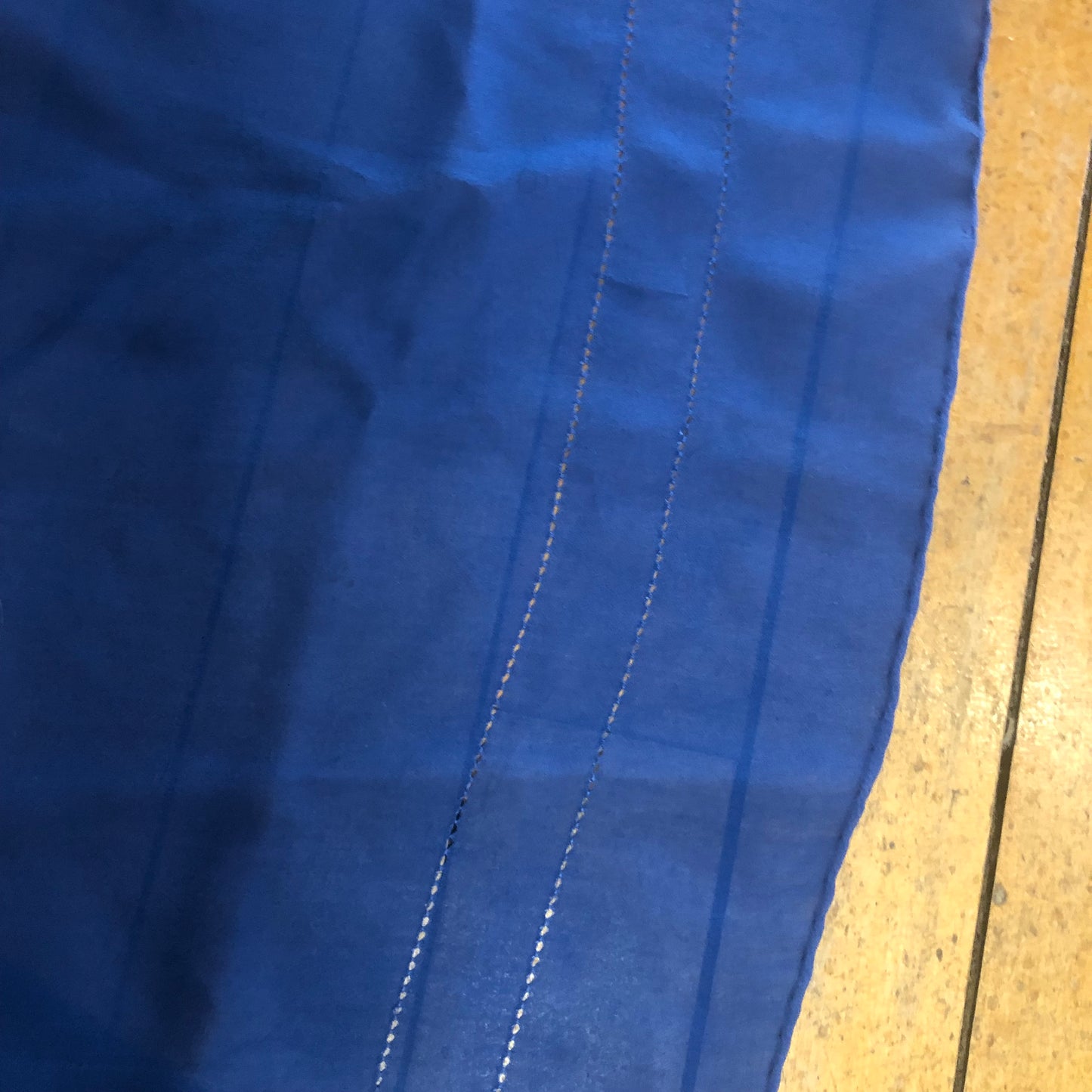 Long Blue Scarf Unbranded, Hand Rolled Hem Quality Fashion Accessory