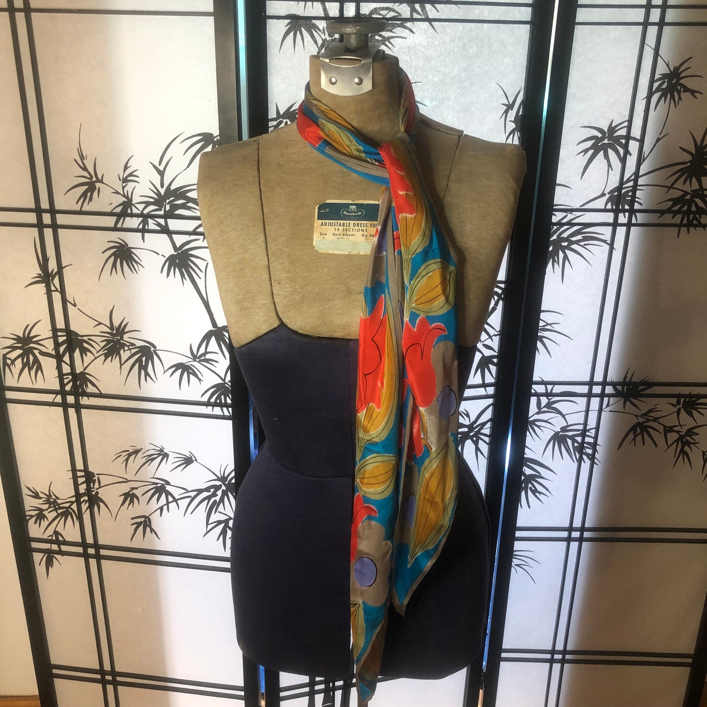 Vana Brand Long Scarf Flower Motif
