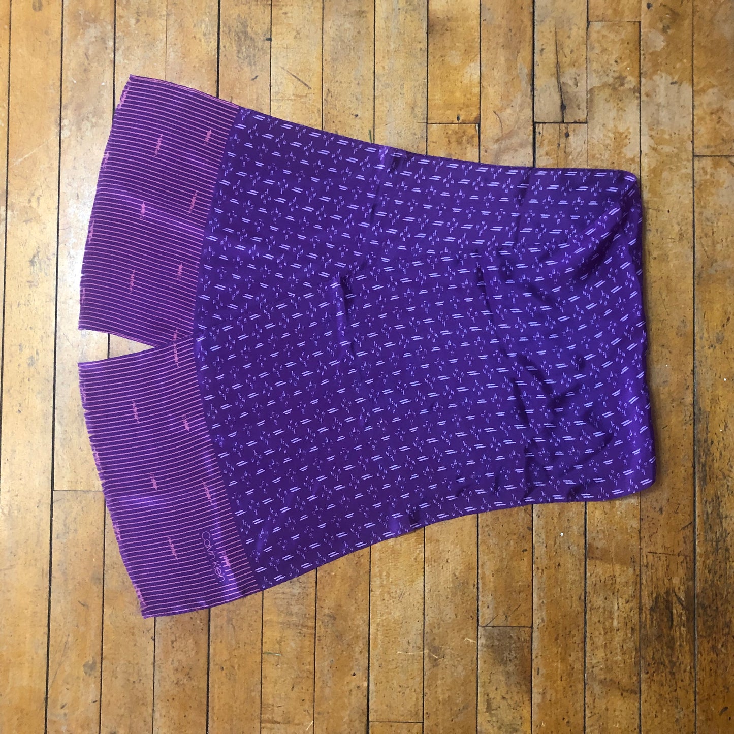 Calvin Klein Brand Purple Long Scarf