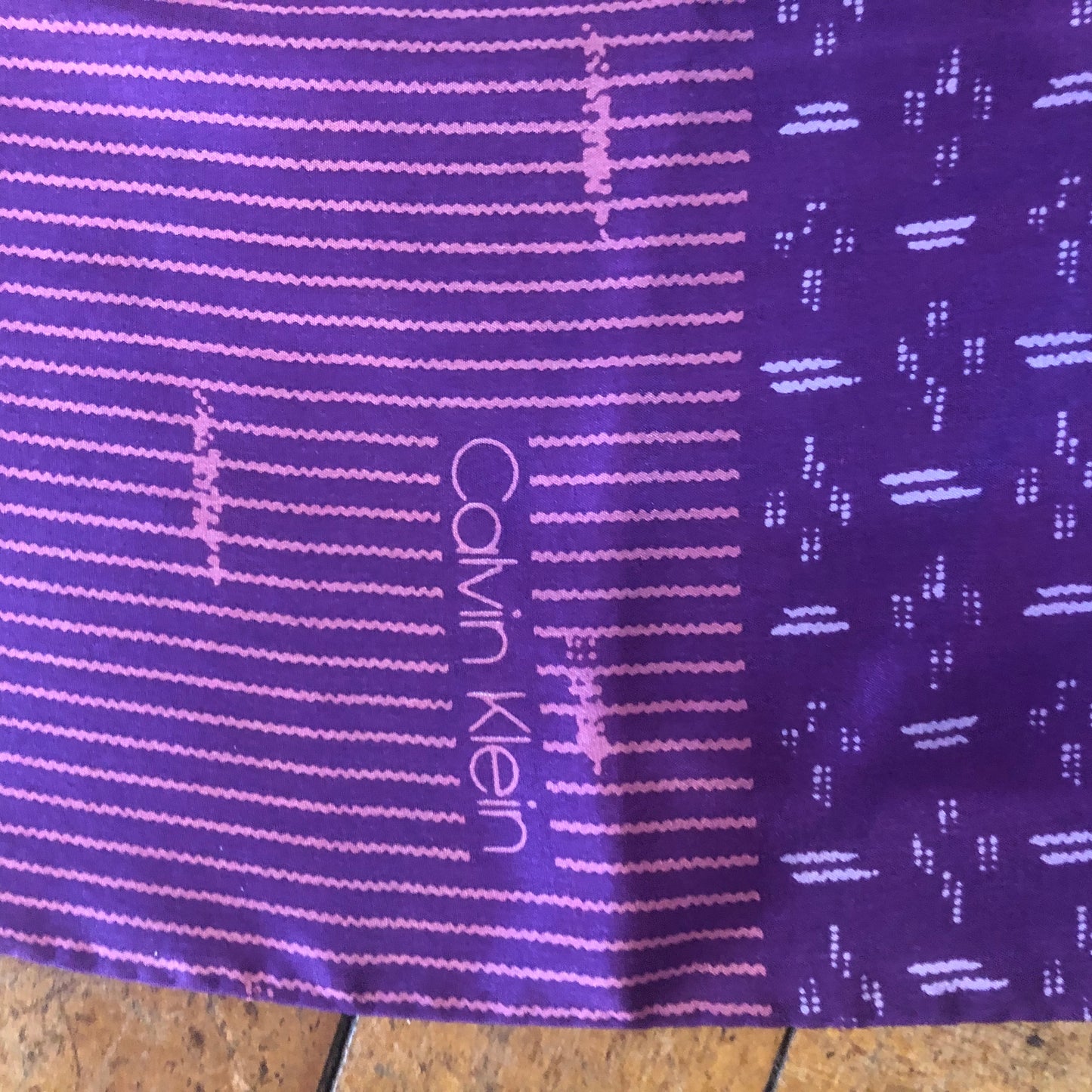 Calvin Klein Brand Purple Long Scarf