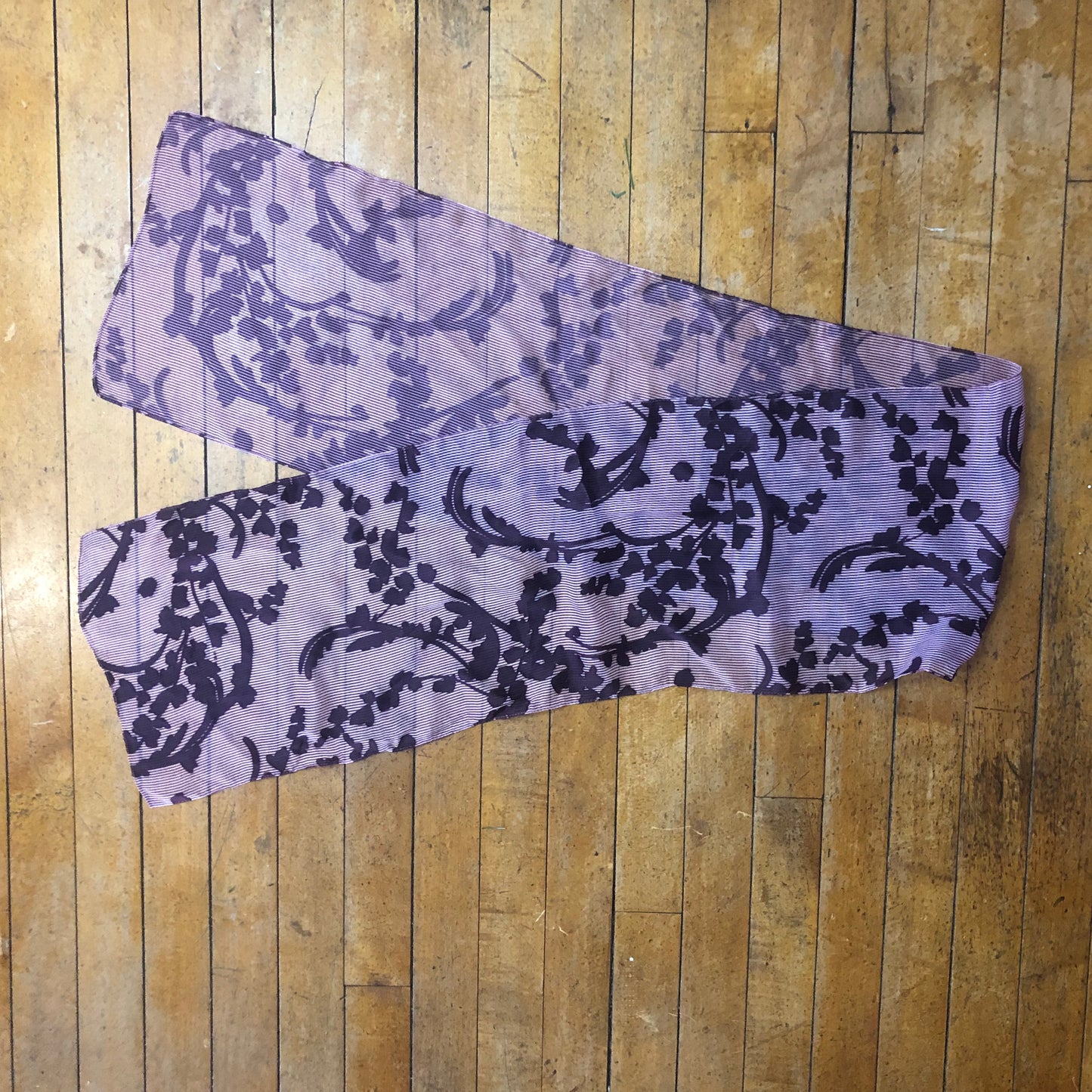 Purple Floral Unbranded Long Scarf