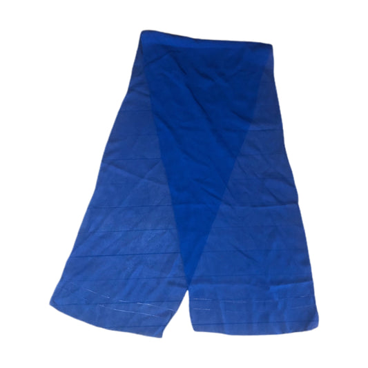 Long Blue Scarf Unbranded, Hand Rolled Hem Quality Fashion Accessory