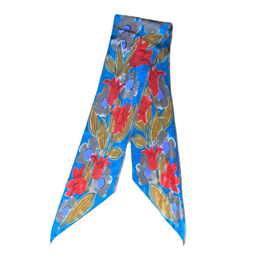 Vana Brand Long Scarf Flower Motif